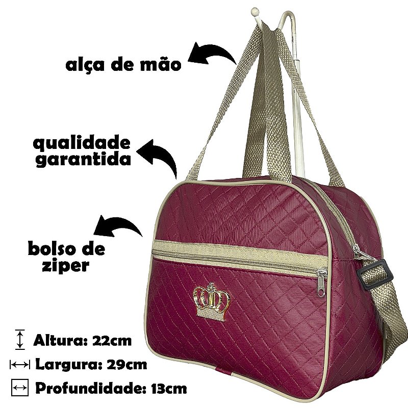 Kit Mala Bolsa Maternidade 2 Peças Zíper- Vermelha