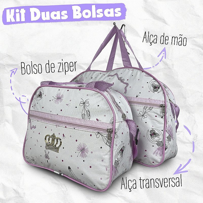 Kit Maternidade 2 Peças Zíper - Bailarina