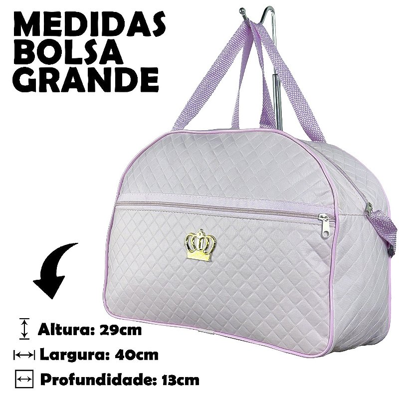 Kit Mala Bolsa Maternidade 2 Peças Zíper - Rosa Bebe