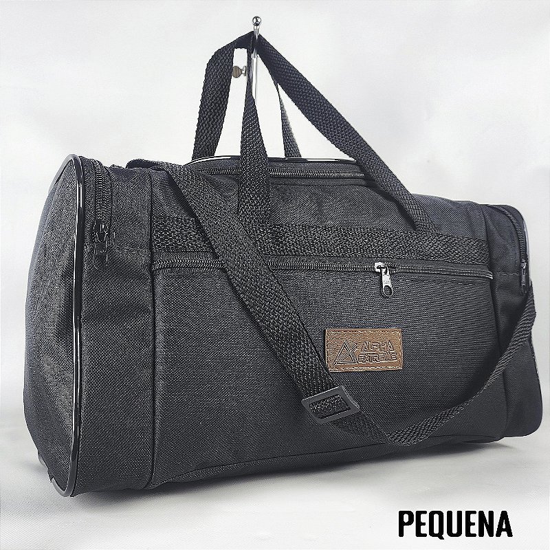 Kit 3 Malas de Viagem Alpha Extreme Preto Grande, Média e Pequena
