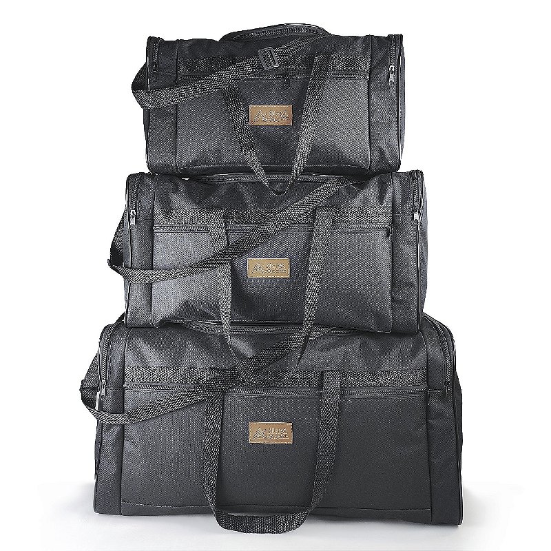Kit 3 Malas de Viagem Alpha Extreme Preto Grande, Média e Pequena