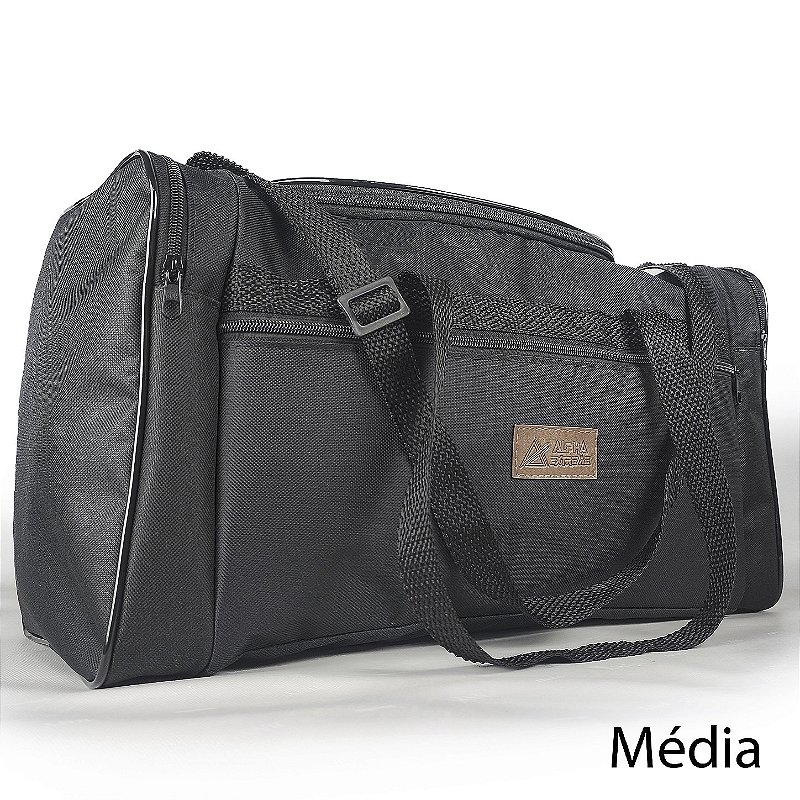 Kit 3 Malas de Viagem Alpha Extreme Preto Grande, Média e Pequena