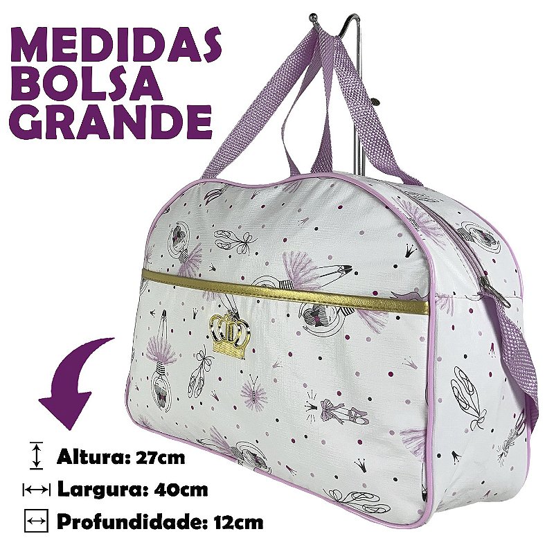 Kit 2 Bolsa Maternidade com Trocador de Bebê Dobravél - Bailarina