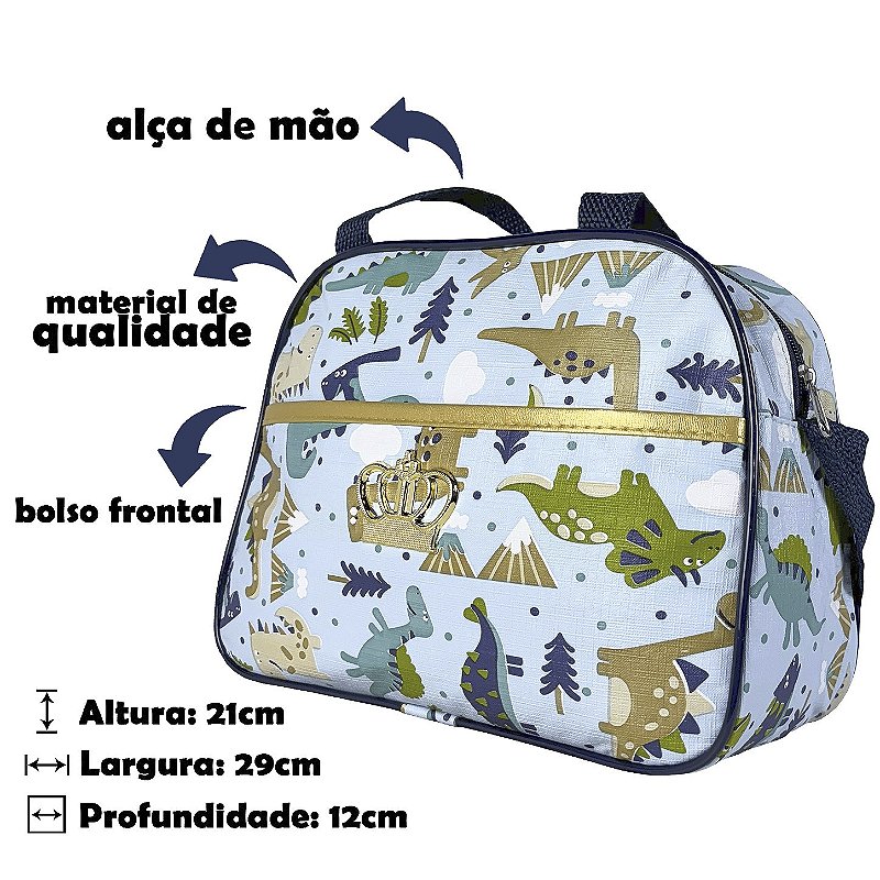 Kit 2 Bolsa Maternidade com Trocador de Bebê Dobravél - Dinossauro
