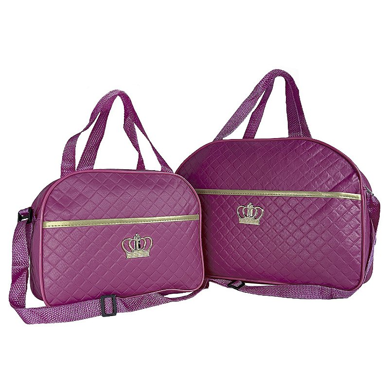 Kit 2 Bolsa Maternidade com Trocador de Bebê Dobravél - Pink