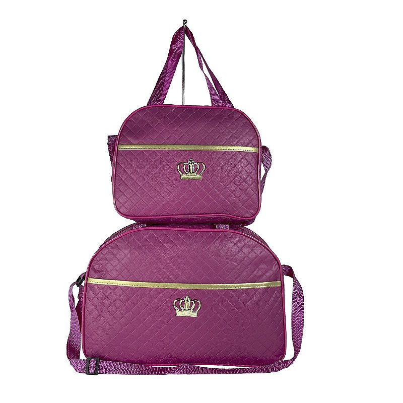 Kit 2 Bolsa Maternidade com Trocador de Bebê Dobravél - Pink
