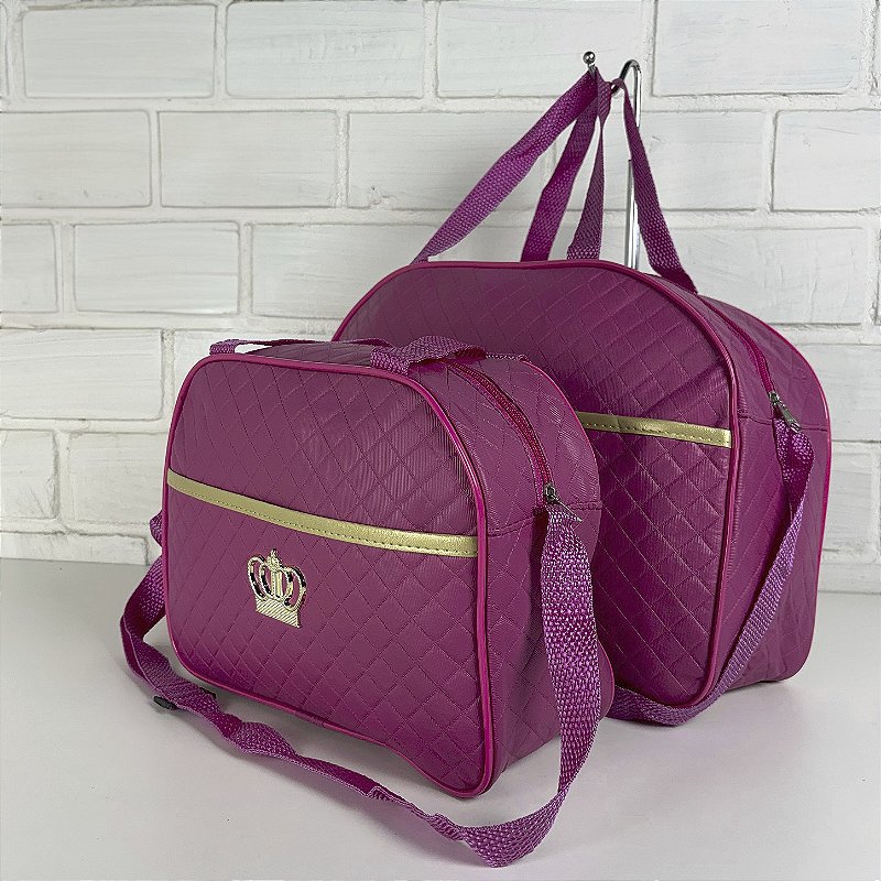 Kit 2 Bolsa Maternidade com Trocador de Bebê Dobravél - Pink