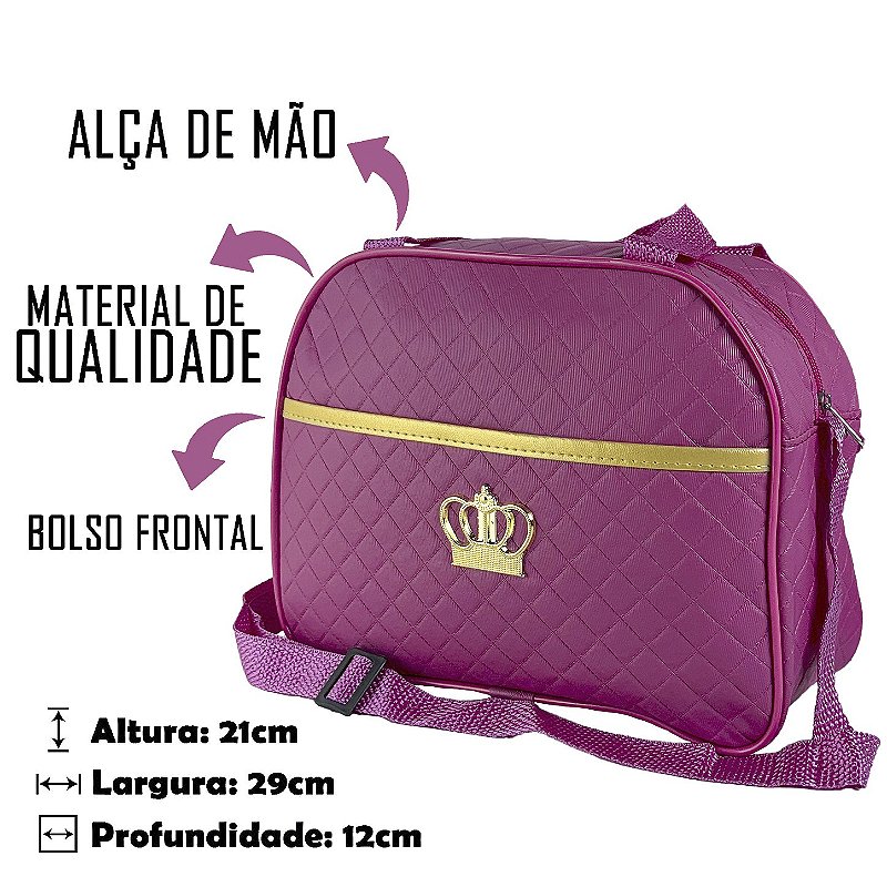 Kit 2 Bolsa Maternidade com Trocador de Bebê Dobravél - Pink