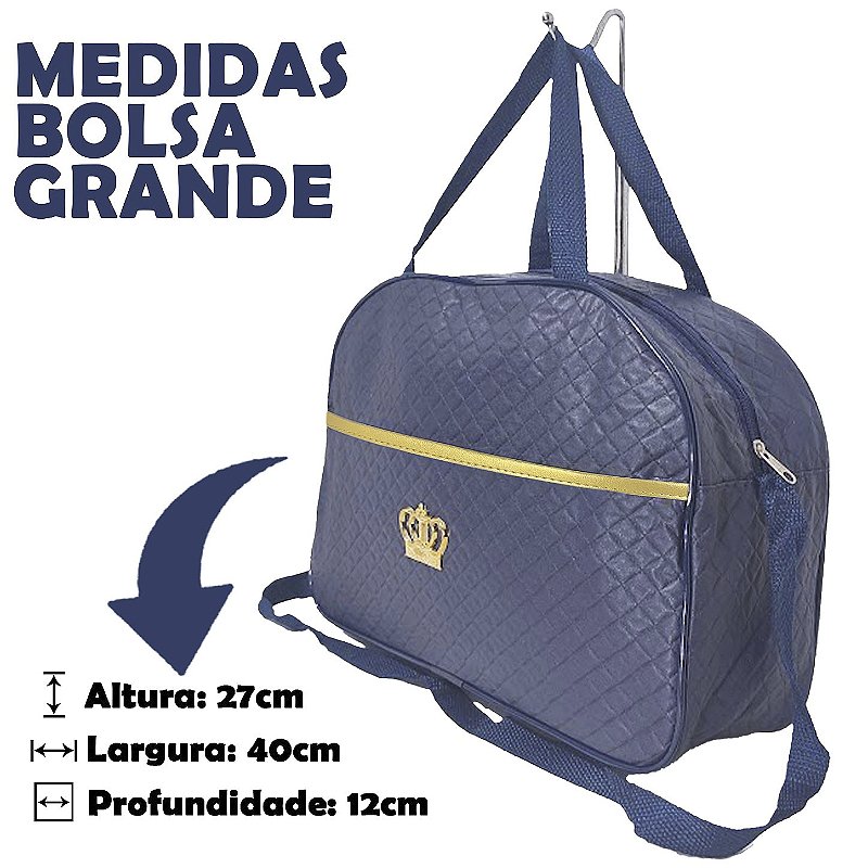 Kit 2 Bolsa Maternidade com Trocador de Bebê Dobravél - Azul Marinho