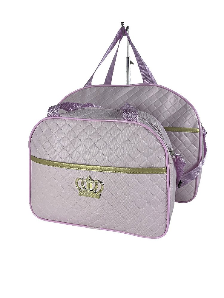 Kit 2 Bolsa Maternidade com Trocador de Bebê Dobravél - Rosa BB
