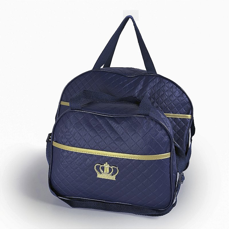 Kit Mala Bolsa Maternidade 3 Peças – Mala Grande, Mala Média e Mochila Azul Marinho