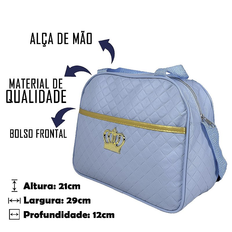 Kit Maternidade 4 Peças – Mala Grande, Mala Média e Mochila e Trocador Azul BB