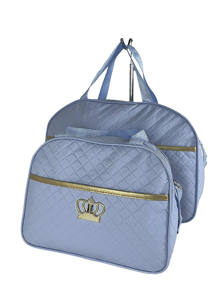 Kit Maternidade 4 Peças – Mala Grande, Mala Média e Mochila e Trocador Azul BB
