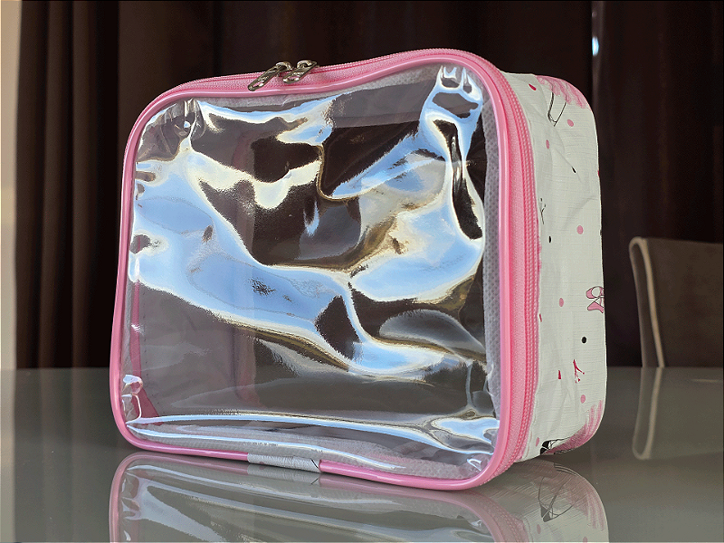 Kit Necessaire Organizadora Transparente P/M/G Bailarina