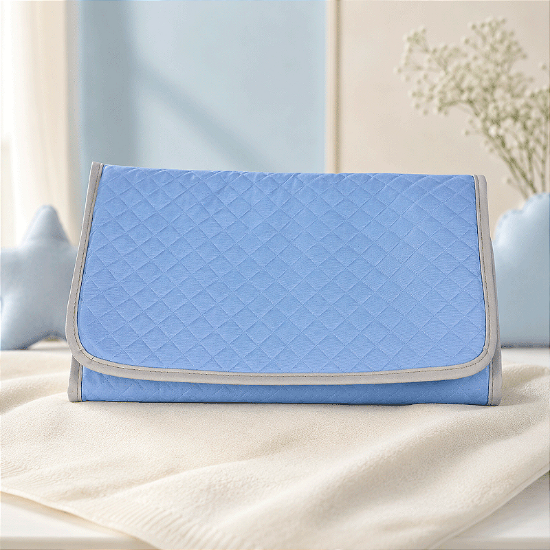 Trocador Portatil Para Bebê Acolchoado impermeável Dobravél - Azul BB
