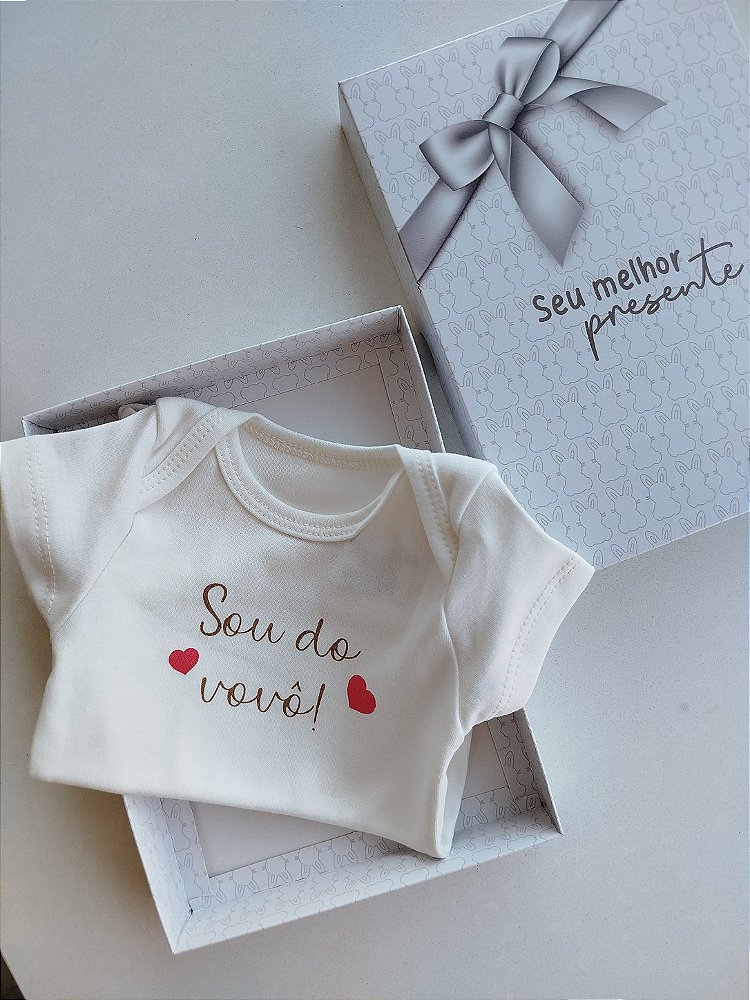 KIT SOU DO VOVÔ - BODY E CAIXA PRESENTE KIKO BABY 03878