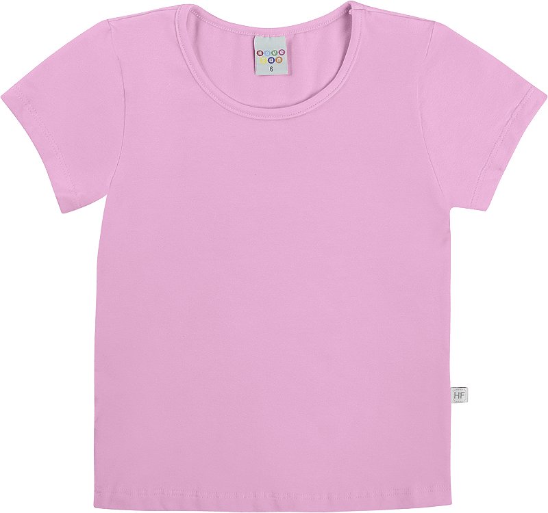 BLUSA HAVE FUN BASICA MANGA CURTA ROSA 28271