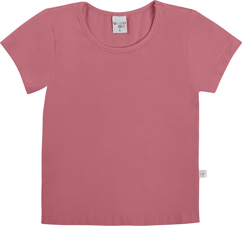 BLUSA HAVE FUN BASICA MANGA CURTA ROSA JUJUBA 28271