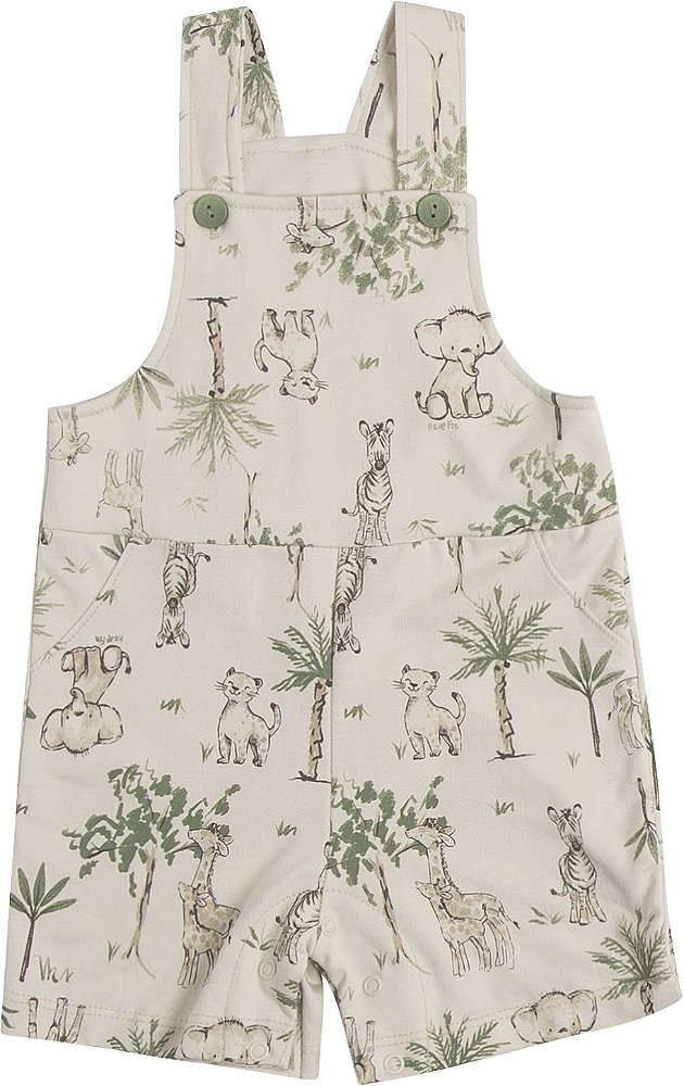 JARDINEIRA HAVE FUN ESTAMPADA SAFARI MOLETIM 30631