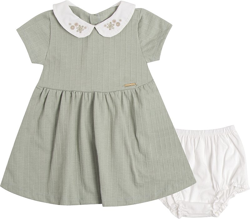 VESTIDO HAVE FUN LITTLE FLOWER COM TAPA FRALDA 30613