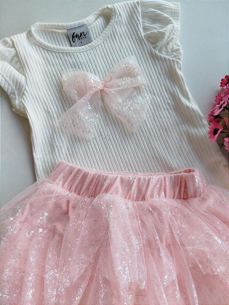 CONJUNTO HAVE FUN LAÇO/ TULE GLITTER 30535