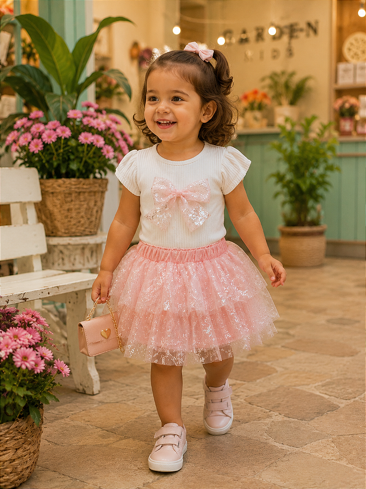 CONJUNTO HAVE FUN LAÇO/ TULE GLITTER 30535