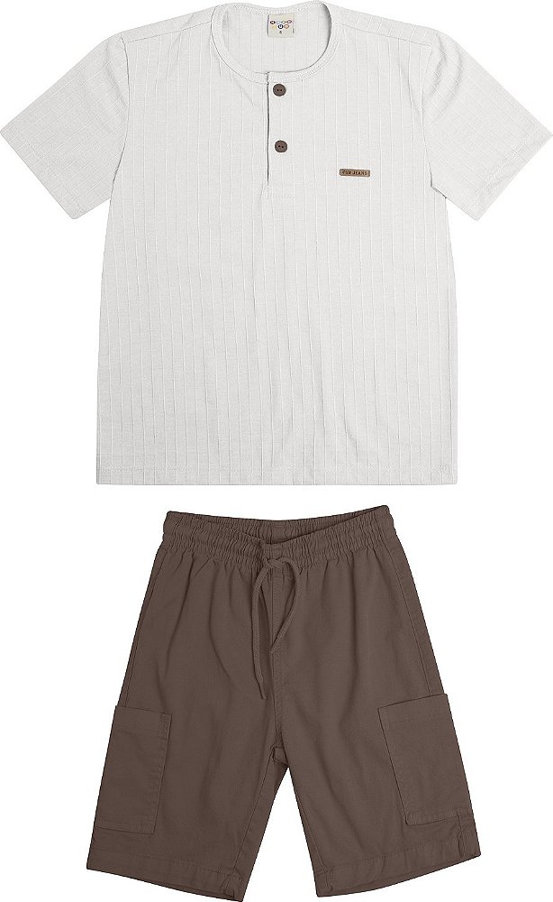 CONJUNTO HAVE FUN MALHA TEXTURIZADA/SARJA 30554