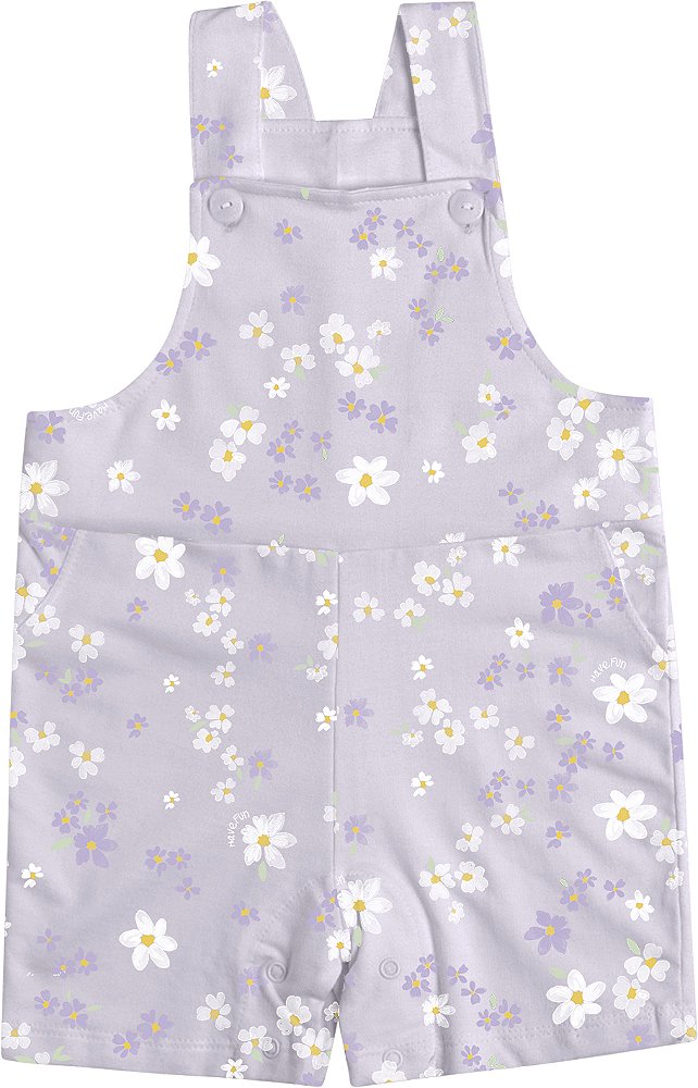 JARDINEIRA HAVE FUN ESTAMPADA LILAS MOLETIM 30631