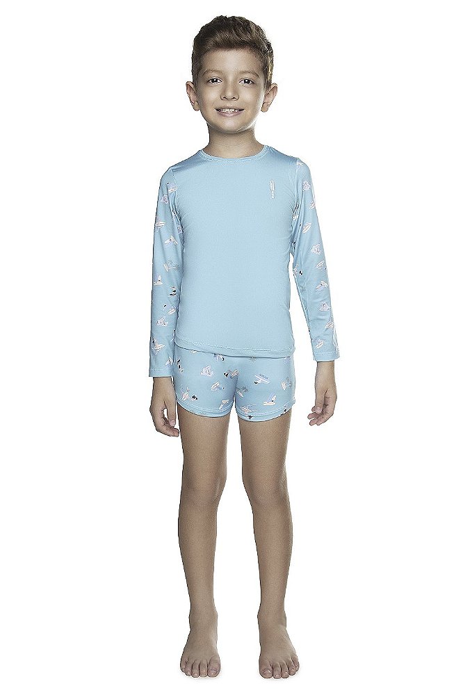 CONJUNTO HAVE FUN SURF AZUL PROTEÇÃO UV 30607