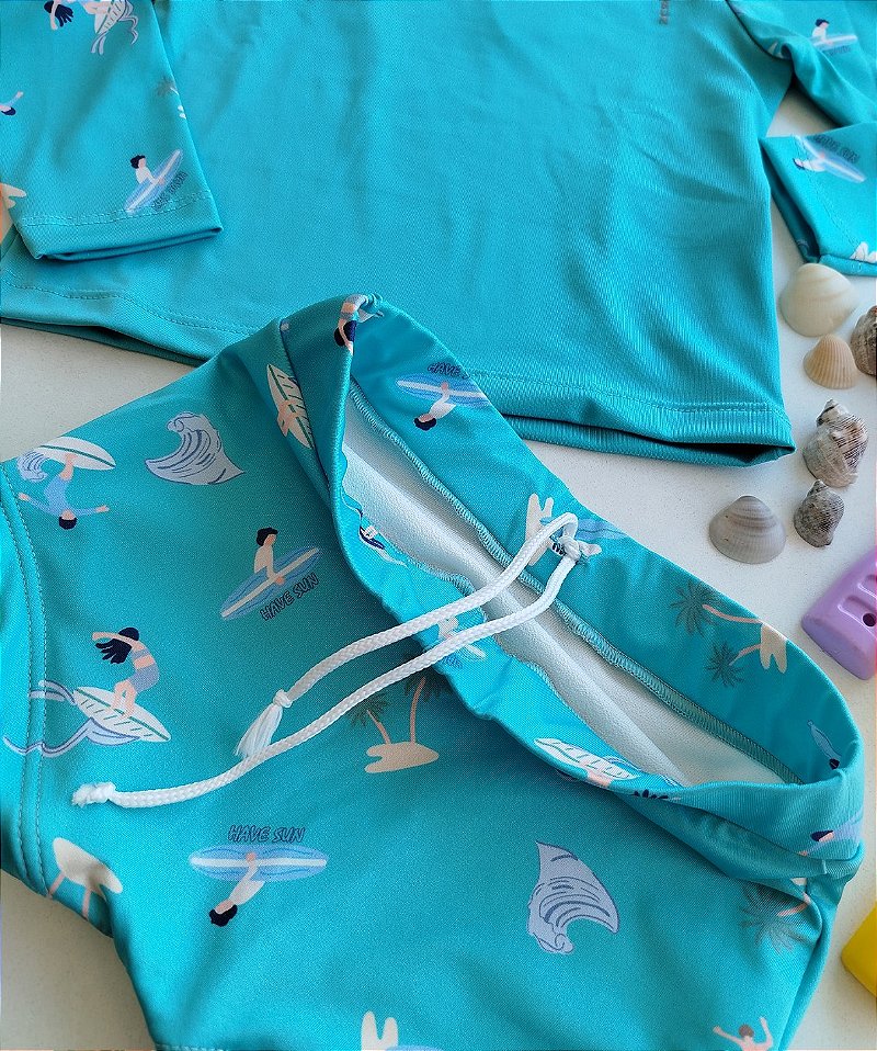CONJUNTO HAVE FUN SURF AZUL PROTEÇÃO UV 30607