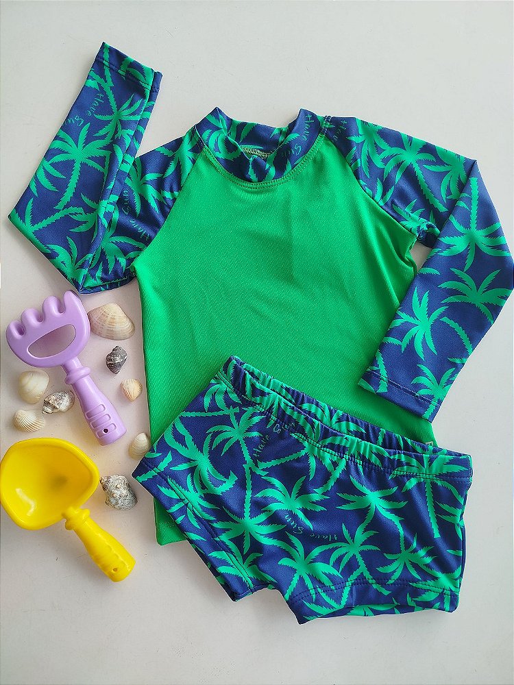 CONJUNTO HAVE FUN COQUEIRO VERDE PROTECAO UV 30078