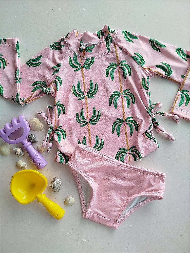 CONJUNTO HAVE FUN COQUEIRO ROSA PROTECAO UV 30075