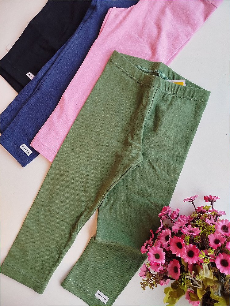 CALCA HAVE FUN LEGGING BASICA COTTON VERDE 28273