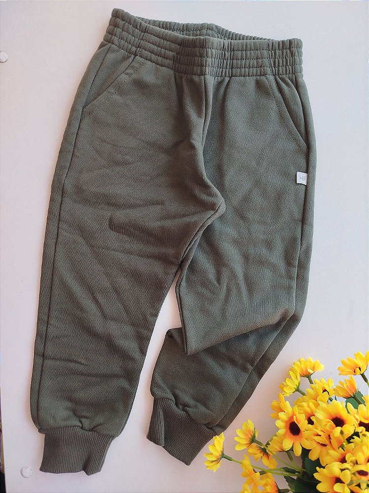 CALCA HAVE FUN BASICA MOLETOM COM FELPA VERDE 30394