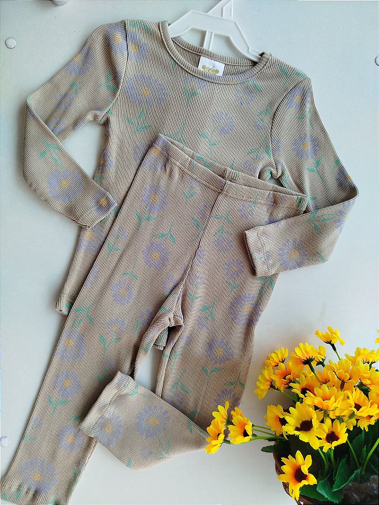 PIJAMA HAVE FUN FLORAL CANELADO 30375