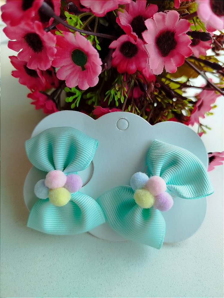 PAR DE LAÇOS NA PRESILHA PARA BEBE TAM. M