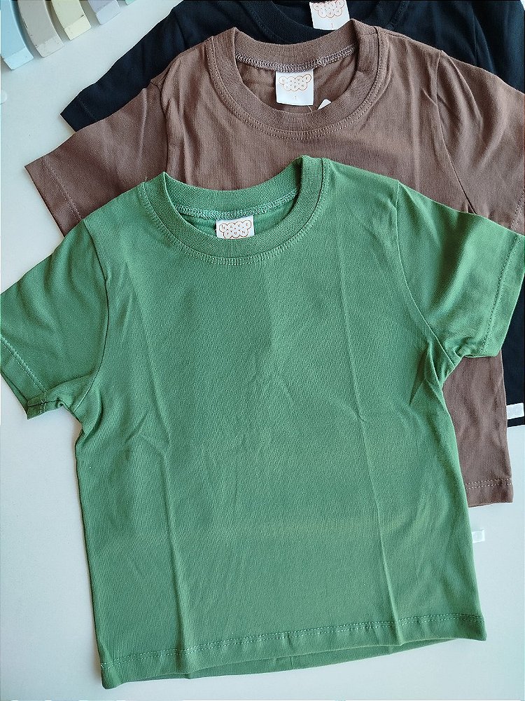 CAMISETA HAVE FUN BASICA MANGA CURTA UNISSEX VERDE ASPARGO 28276