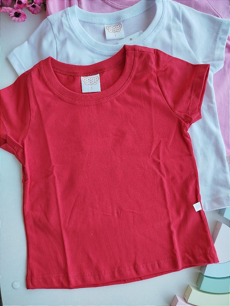 BLUSA HAVE FUN BABY LOOK BASICA VERMELHA 28269