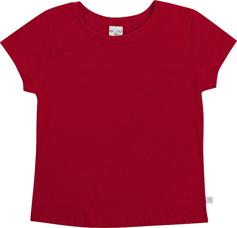BLUSA HAVE FUN BABY LOOK BASICA VERMELHA 28269