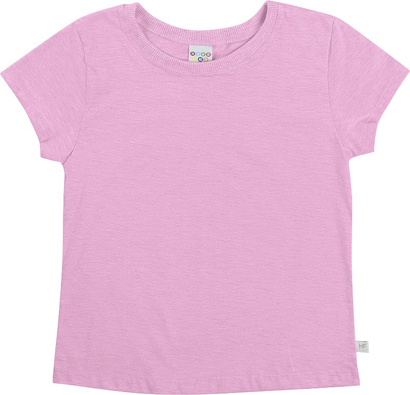 BLUSA HAVE FUN BABY LOOK BASICA ROSA CLARO 28269