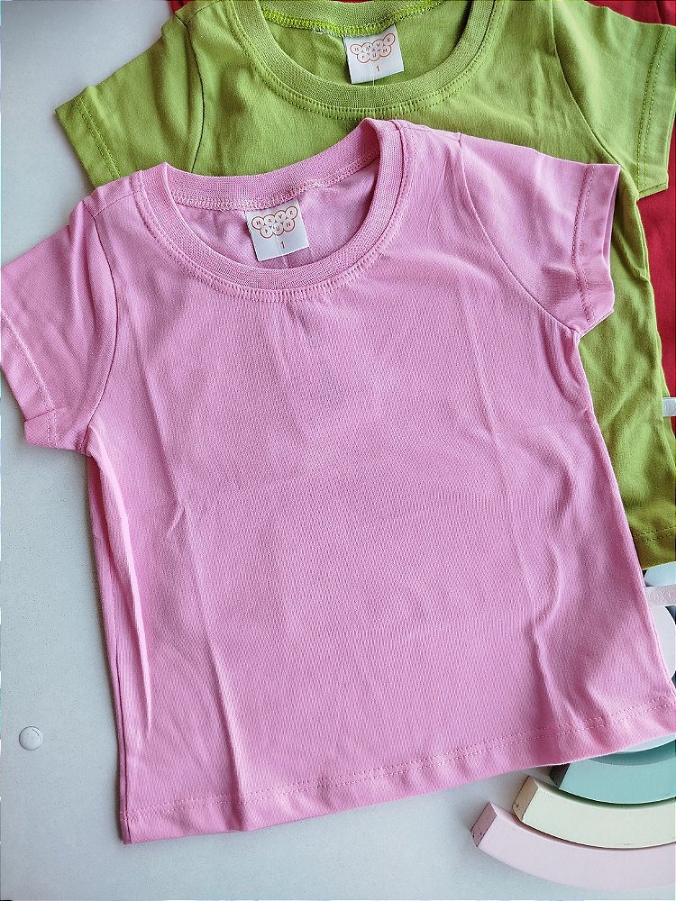 BLUSA HAVE FUN BABY LOOK BASICA ROSA CLARO 28269