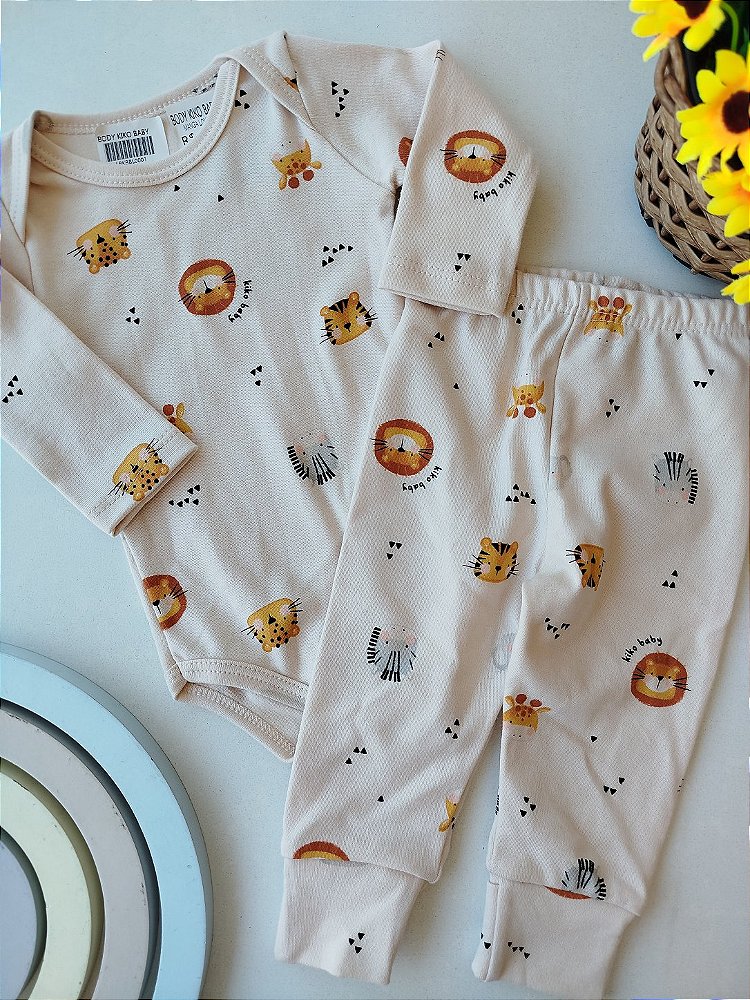 CONJUNTO KIKO BABY BODY LONGO E CALÇA VIRA PÉ 14943C
