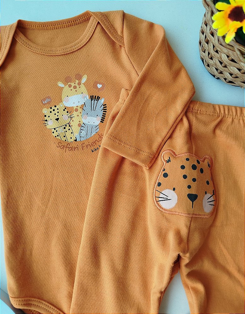 CONJUNTO KIKO BABY BODY LONGO E CALÇA VIRA PÉ 14943B