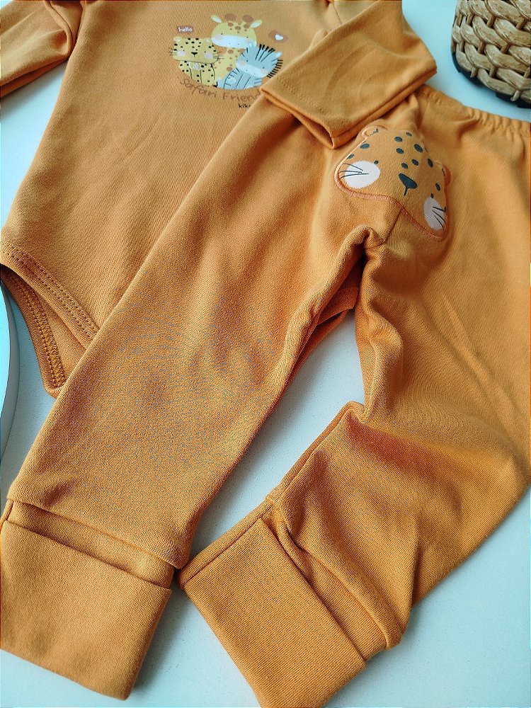 CONJUNTO KIKO BABY BODY LONGO E CALÇA VIRA PÉ 14943B