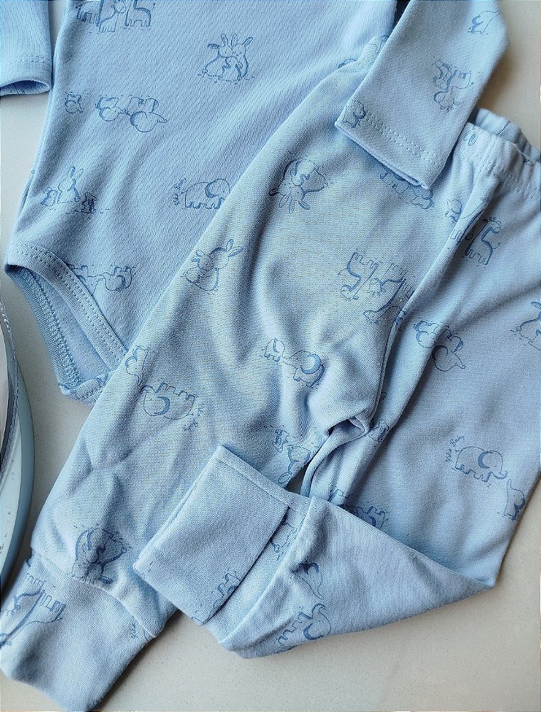 CONJUNTO KIKO BABY BODY LONGO E CALÇA VIRA PÉ 15029A