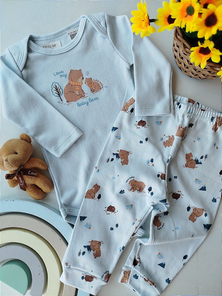 CONJUNTO KIKO BABY BODY LONGO E CALÇA 14992B