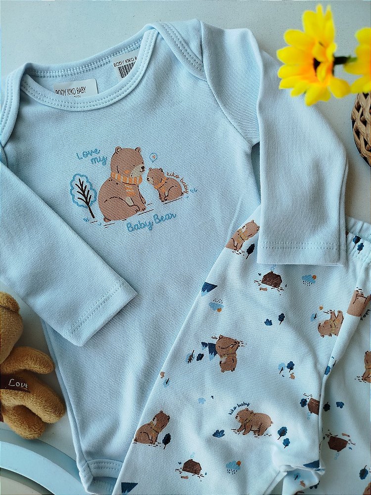 CONJUNTO KIKO BABY BODY LONGO E CALÇA 14992B