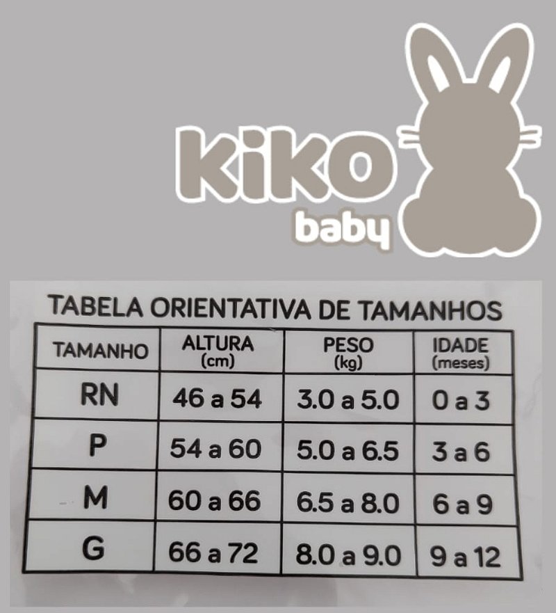 CONJUNTO KIKO BABY BODY LONGO E CALÇA 14992B