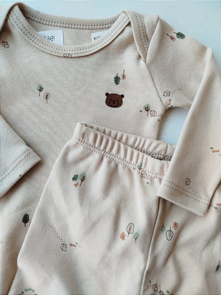 CONJUNTO KIKO BABY BODY LONGO E CALÇA VIRA PÉ 14992A