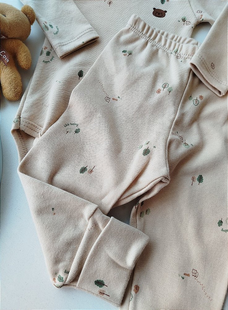 CONJUNTO KIKO BABY BODY LONGO E CALÇA VIRA PÉ 14992A